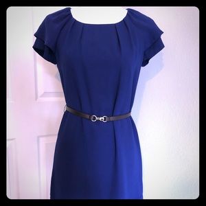 Blue dress with the belt